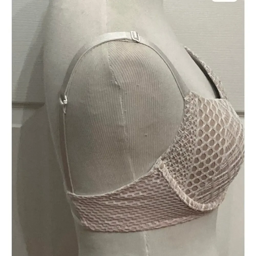 Victoria's Secret Very Sexy Lightly Lined Plunge Lace Beige Push Up Bra Sz 34D